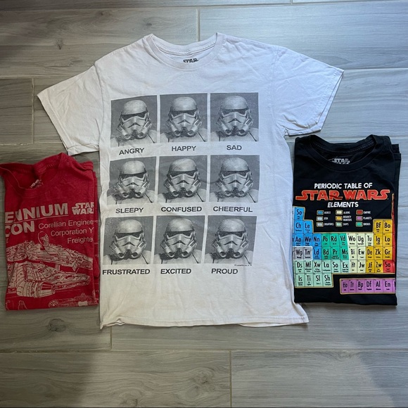 Star Wars T Shirt Lot Mens S & M